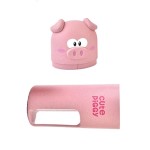 Toothbrush holder for travel, piggy shape, pink color, model P10P